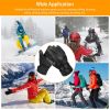 Electric Heated Gloves USB Plug Touchscreen Thermal Gloves Leather Windproof Winter Hands Warmer Unisex