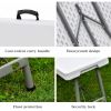 6 FT Plastic Folding Bench with Carrying Handle, Portable Outdoor Bench for Picnic Camping Dining Party