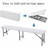 6 FT Plastic Folding Bench with Carrying Handle, Portable Outdoor Bench for Picnic Camping Dining Party