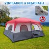 430*430*210cm Polyester Cloth Fiberglass Poles Can Accommodate 14 People Camping Tent Red And White