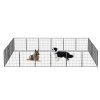 Dog Pens Outdoor 32" Height Foldable24 Panels Heavy Duty Metal Portable Dog Playpen Indoor Anti-Rust Exercise Dog Fence with Doors for Large/Medium/Sm