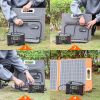 200W Portable Power Station, FlashFish 40800mAh Solar Generator with 110V AC Outlet/2 DC Ports/3 USB Ports, USB-C/QC3.0 for Phones, Tablets On Camping