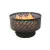 26" Wood Burning Lightweight Portable Outdoor Firepit With Faux Wood Lid Backyard Fireplace for Camping Bonfire