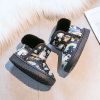 2022 Cute Cartoon Unicorn Children snow boots Pink Cute Girl Keep Warm Shoes Childhood Black Kids Boy Short Boots Printed D10272