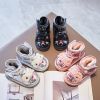 Children Fur Snow Boots for Kids Girls Fashion Letters Printed Girls Platform Boots Cute Warm Plush Shoes Girl Non-slip E10284