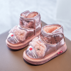 Children Fur Snow Boots for Kids Girls Fashion Letters Printed Girls Platform Boots Cute Warm Plush Shoes Girl Non-slip E10284