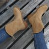 Vintage Martin Boots Women Mid Heel Knight Short Boots In Autumn Winter 2022 New Zipper Closed Retro Apricot Black Fashion Trend
