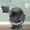 10000mAh Rechargeable Portable Fan, 8-Inch Battery Operated Clip on Fan, USB Fan, 4 Speeds, Strong Airflow, Sturdy Clamp for Personal Office Desk Golf