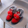 Winter Kids Snow Boots Cute Pearl Sequins Furry Kids Shoes for Girls Toddler Baby Plush Ankle Boots Warm Casual Shoes Size 21-30