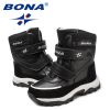 BONA New Arrival Classics Style Children Boots Hook & Loop Boys Winter Shoes Round Toe Girls Snow Boots Light Free Shipping