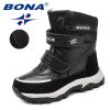 BONA New Arrival Classics Style Children Boots Hook & Loop Boys Winter Shoes Round Toe Girls Snow Boots Light Free Shipping