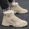 Ankle Boots Men Snow Boots Winter Warm Lace-up Men Shoes 2021 New Fashion Flock Plush Winter Boots Men Shoe Plus Size