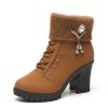 gh7 High Heel Winter Shoes Women Winter Boots Fashion Women's High Heel Boots Plush Warm Fur Shoes Ladies Brand Ankle Boots