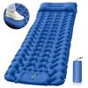 Outdoor Camping Sleeping Pad Inflatable Mattress With Pillows Ultralight Air Mat Built-in Inflator Pump For Travel Hiking