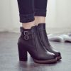 New Women Boot Autumn Winter Short Boots Women High Heel Shoes Boots Women Ankle Boots Black Women Shoes 567