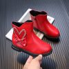 Rabbits Ears Boots Girls Crystal Autumn Booties Warm Cozy Winter Shoes for Girl Polka Dot Bow Little Girl Snow Boots Kids F07232