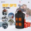 5 Pockets Women's Heated Vest with Battery Pack, Lightweight Down Rechargeable Electric Heated Apparel with 9 Heating Panels Black